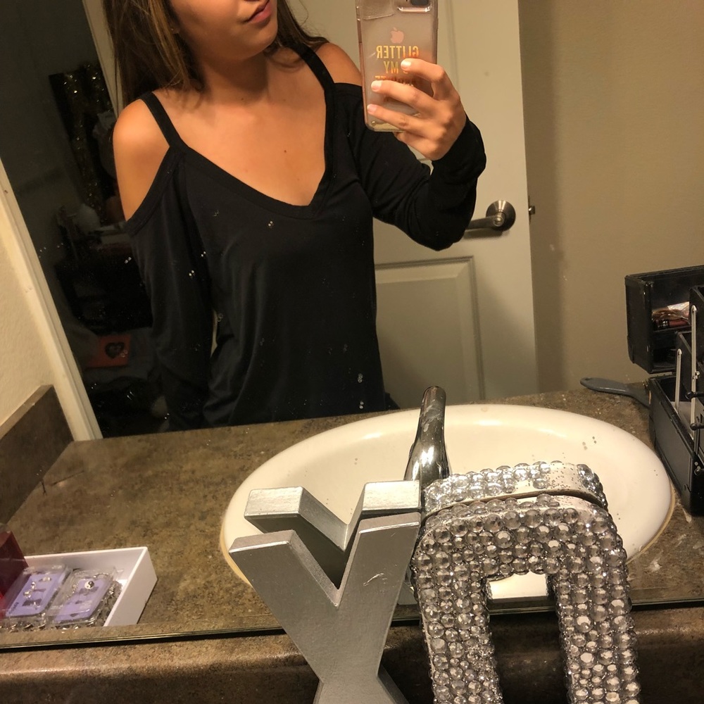 SALE! Pacsun Black Off the Shoulder Long Sleeve